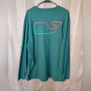 💎 Vineyard Vines Men's Top Long Sleeve BURGEE Vintage Whale NWT #0203